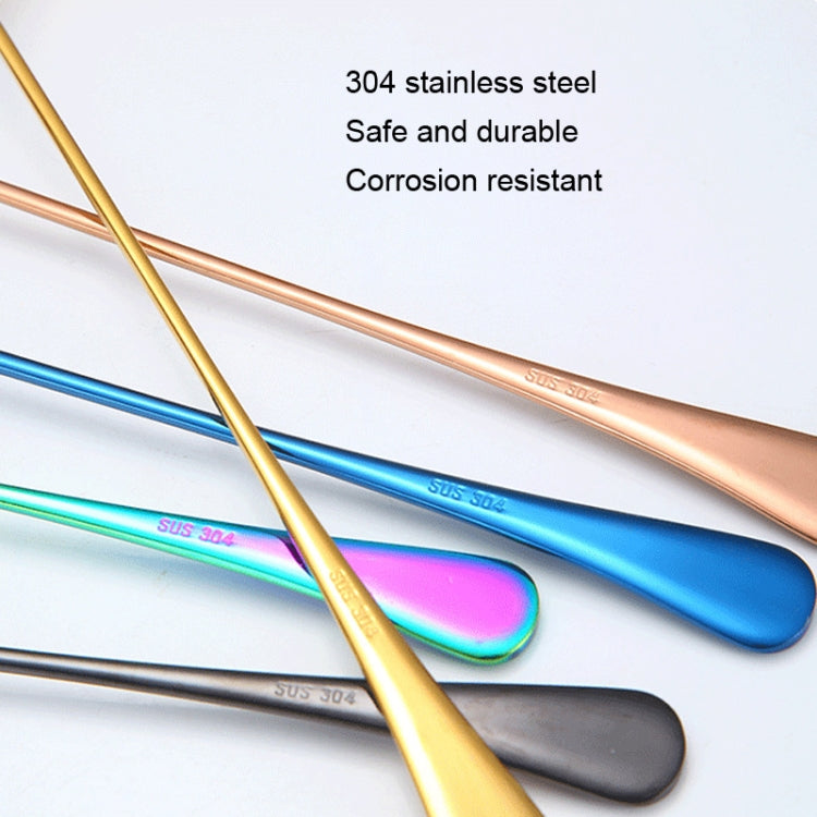 304 Stainless Steel Long Handle Thickened Pointed Spoon Coffee Ice Drink Mixing Spoon