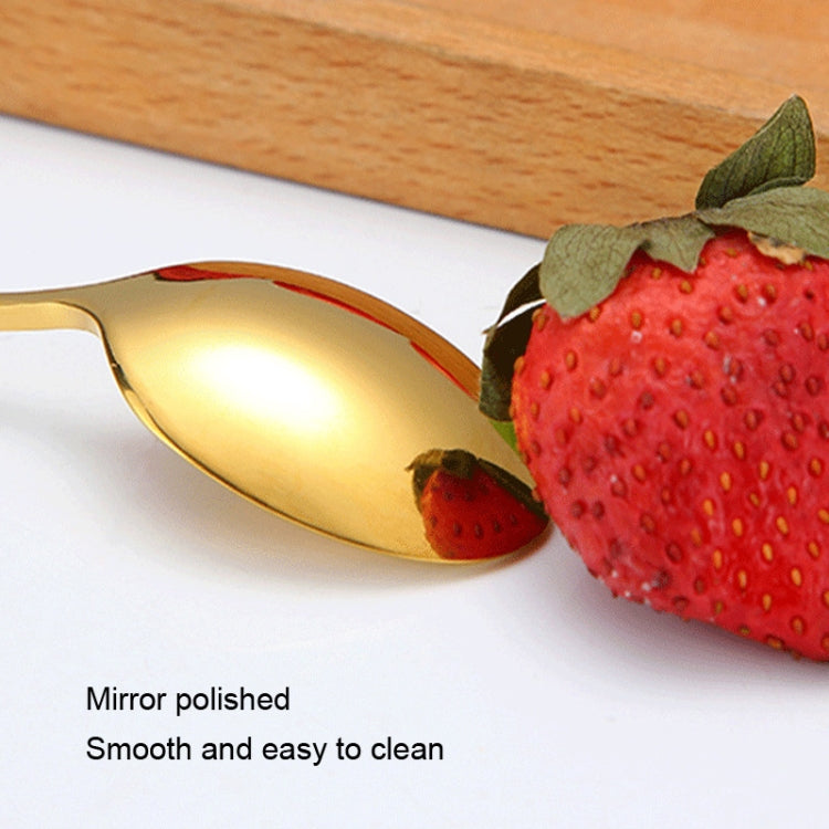 304 Stainless Steel Long Handle Thickened Pointed Spoon Coffee Ice Drink Mixing Spoon