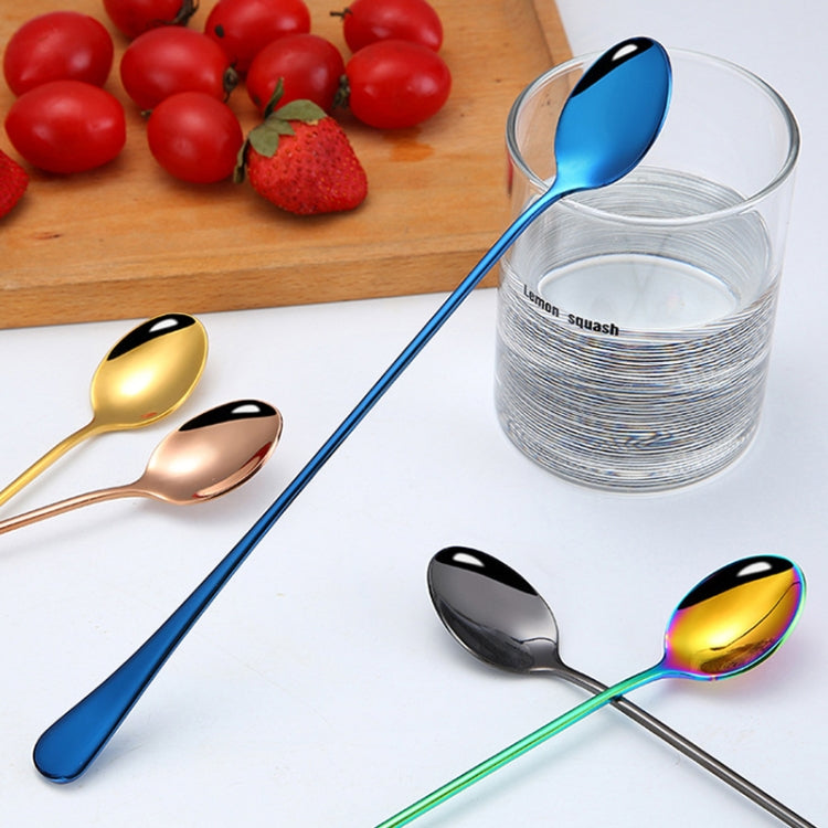 304 Stainless Steel Long Handle Thickened Pointed Spoon Coffee Ice Drink Mixing Spoon