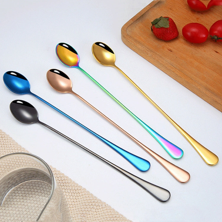 304 Stainless Steel Long Handle Thickened Pointed Spoon Coffee Ice Drink Mixing Spoon
