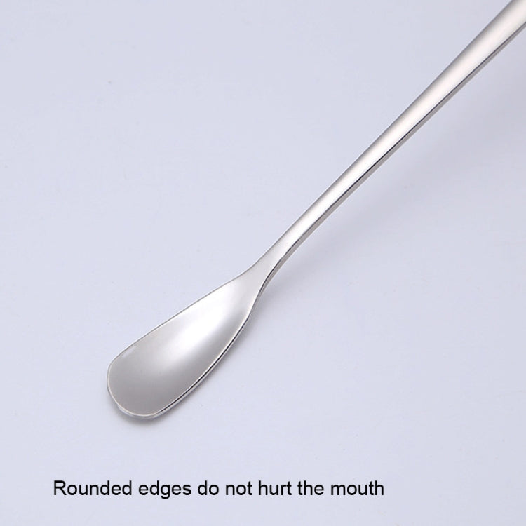 15cm 304 Stainless Steel Spoon Coffee Square Head Spoon Long Handle Mixing Spoon