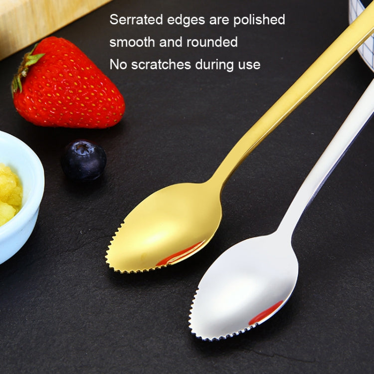 304 Stainless Steel Fruit Scraping Spoon Children Supplementary Food Tableware