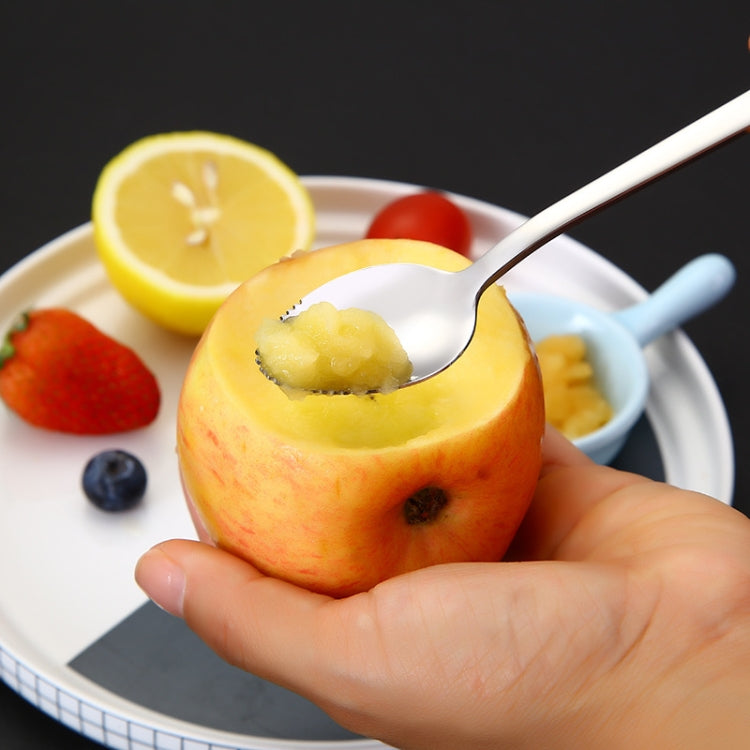 304 Stainless Steel Fruit Scraping Spoon Children Supplementary Food Tableware
