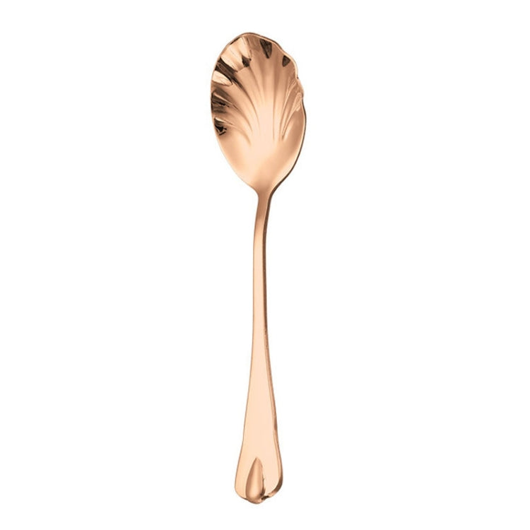 Stainless Steel Water Droplet Shell Spoon Ice Cream Spoon Coffee Mixing Spoon