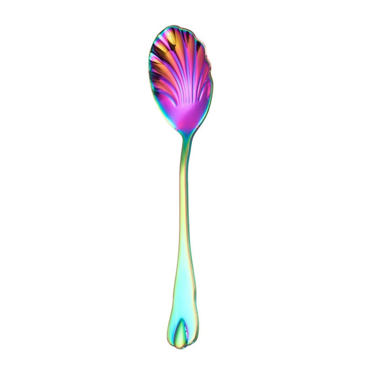 Stainless Steel Water Droplet Shell Spoon Ice Cream Spoon Coffee Mixing Spoon