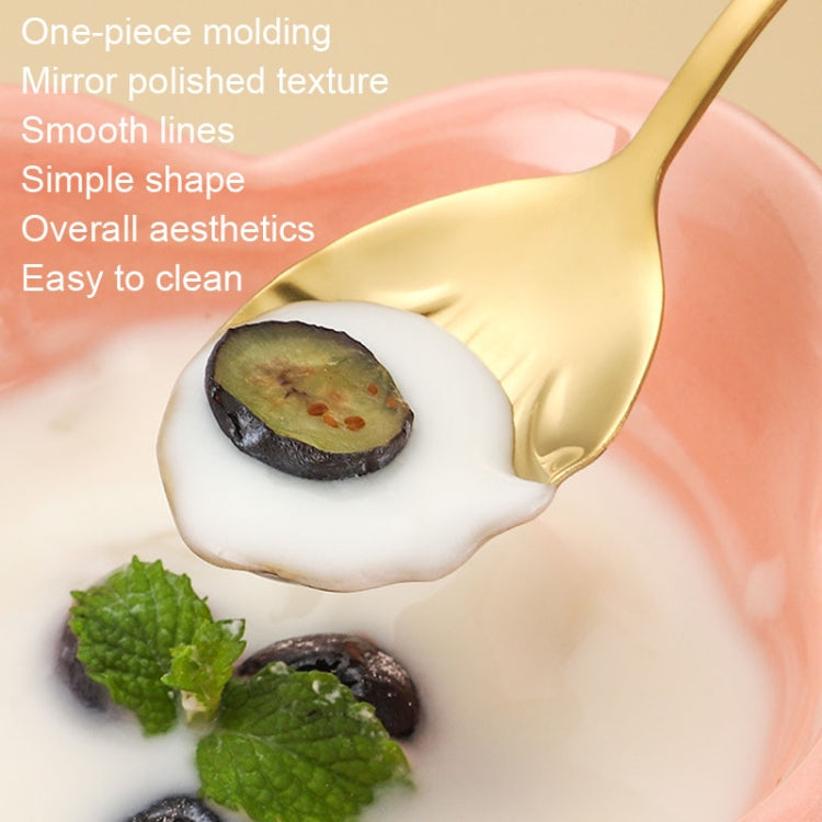 Stainless Steel Water Droplet Shell Spoon Ice Cream Spoon Coffee Mixing Spoon