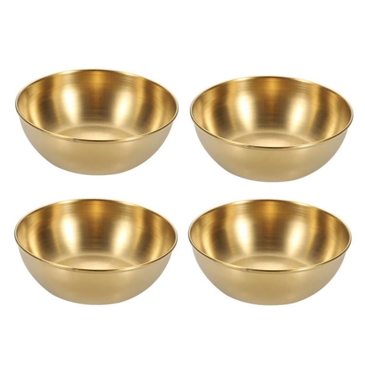 4pcs/set Stainless Steel Circular Dipped Dishes Seasoning Gastric Dish