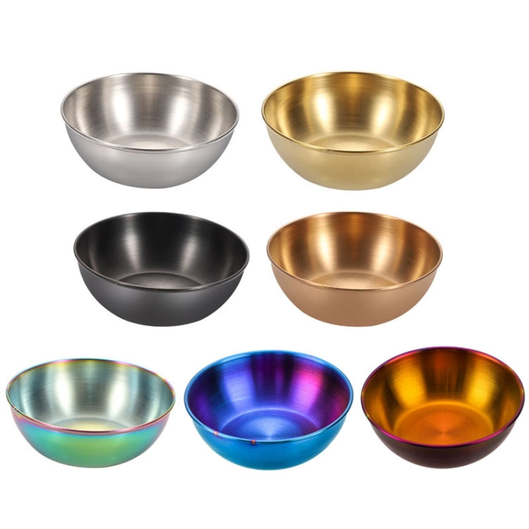 4pcs/set Stainless Steel Circular Dipped Dishes Seasoning Gastric Dish