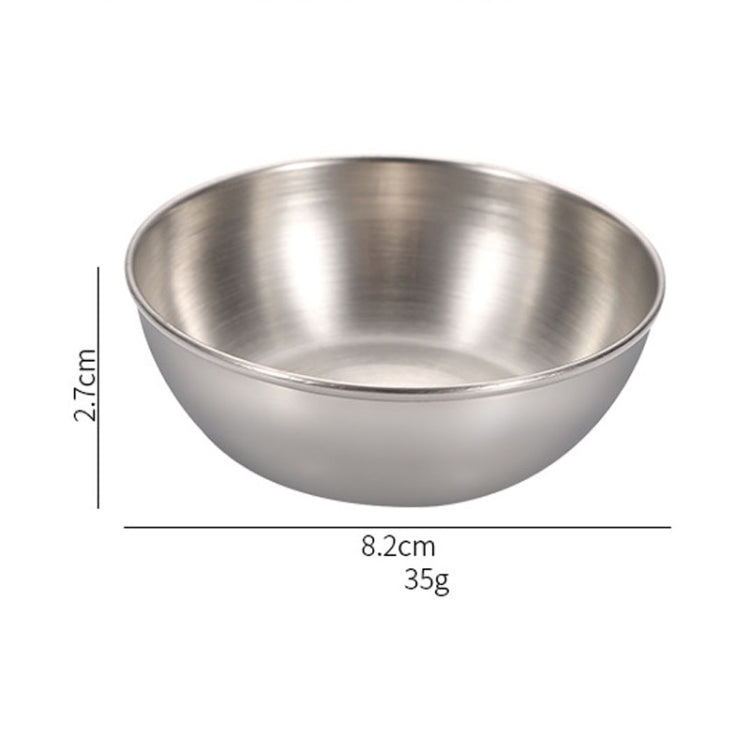 4pcs/set Stainless Steel Circular Dipped Dishes Seasoning Gastric Dish