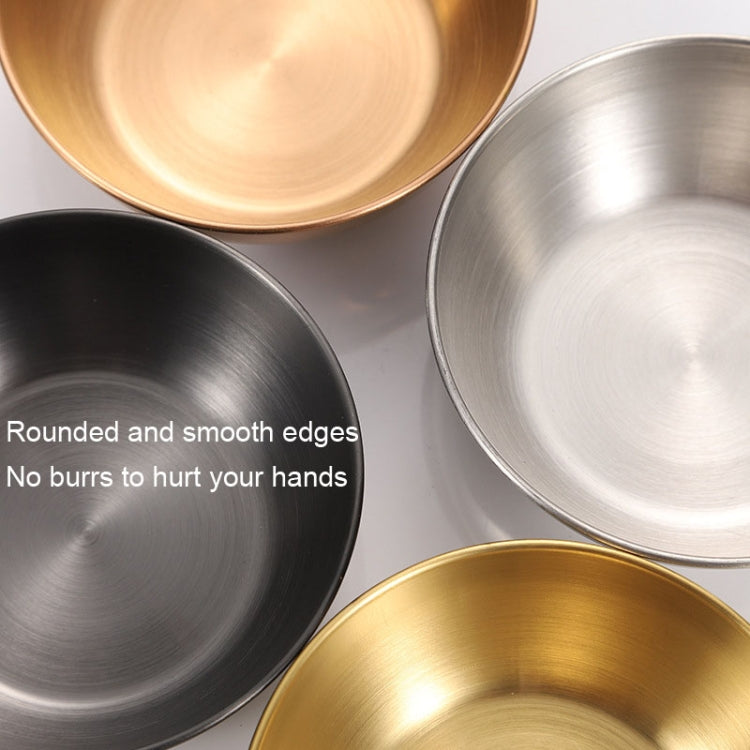 4pcs/set Stainless Steel Circular Dipped Dishes Seasoning Gastric Dish