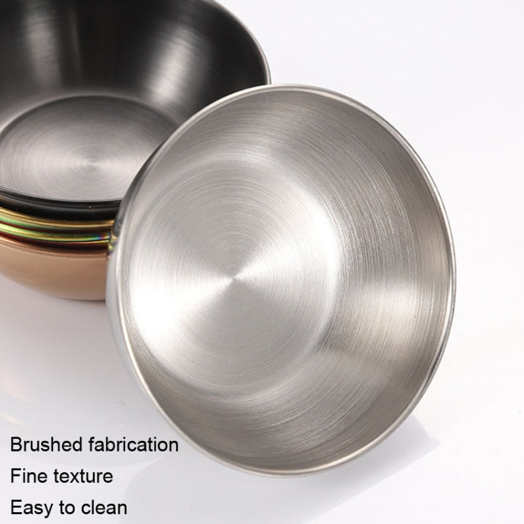 4pcs/set Stainless Steel Circular Dipped Dishes Seasoning Gastric Dish