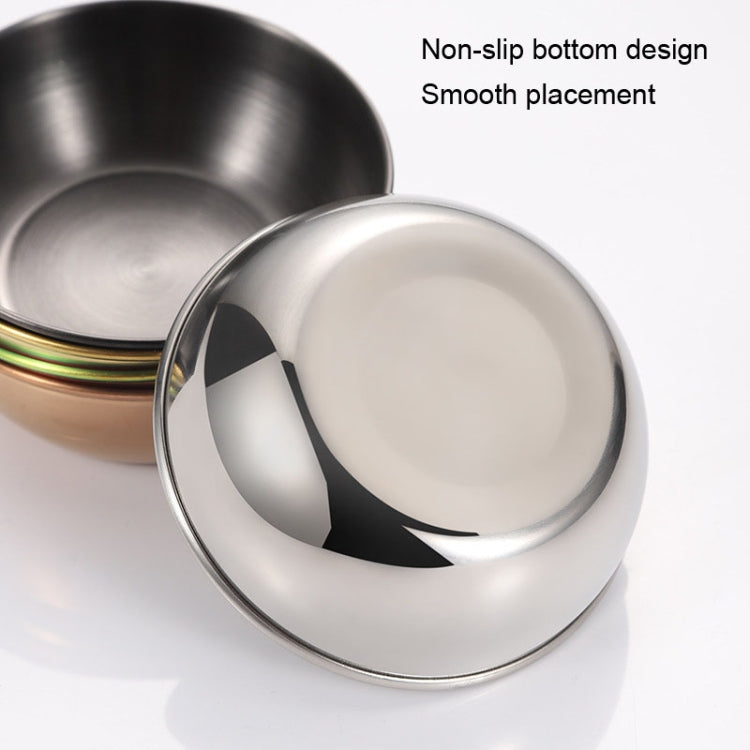 4pcs/set Stainless Steel Circular Dipped Dishes Seasoning Gastric Dish