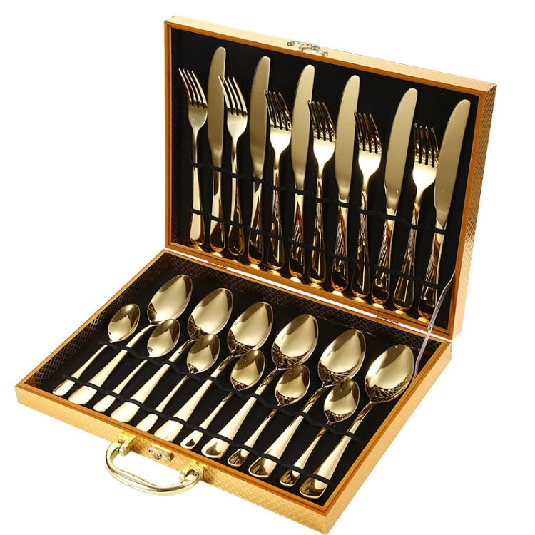 24pcs/set Boxed Stainless Steel Cutlery Knife, Fork and Spoon Cutlery Set