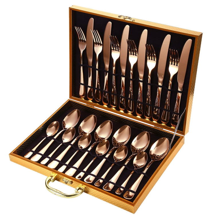 24pcs/set Boxed Stainless Steel Cutlery Knife, Fork and Spoon Cutlery Set
