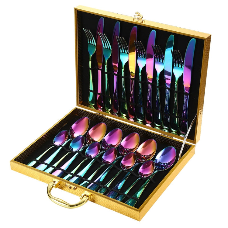 24pcs/set Boxed Stainless Steel Cutlery Knife, Fork and Spoon Cutlery Set