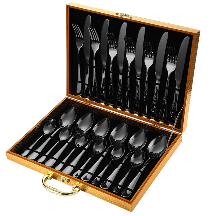 24pcs/set Boxed Stainless Steel Cutlery Knife, Fork and Spoon Cutlery Set