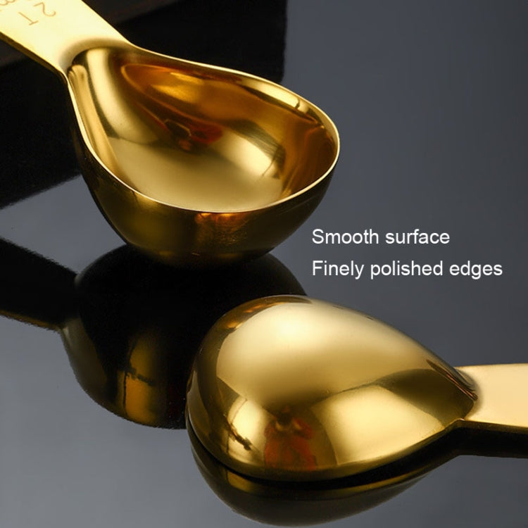 15ml 304 Stainless Steel Thickened Coffee Spoon With Scale Measuring Bean Spoon