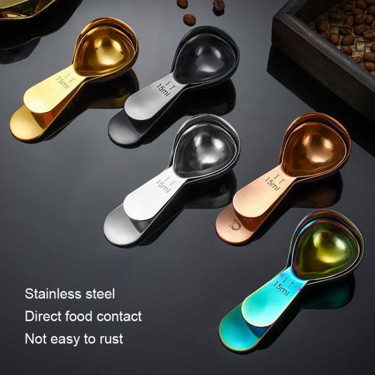 30ml 304 Stainless Steel Thickened Coffee Spoon With Scale Measuring Bean Spoon