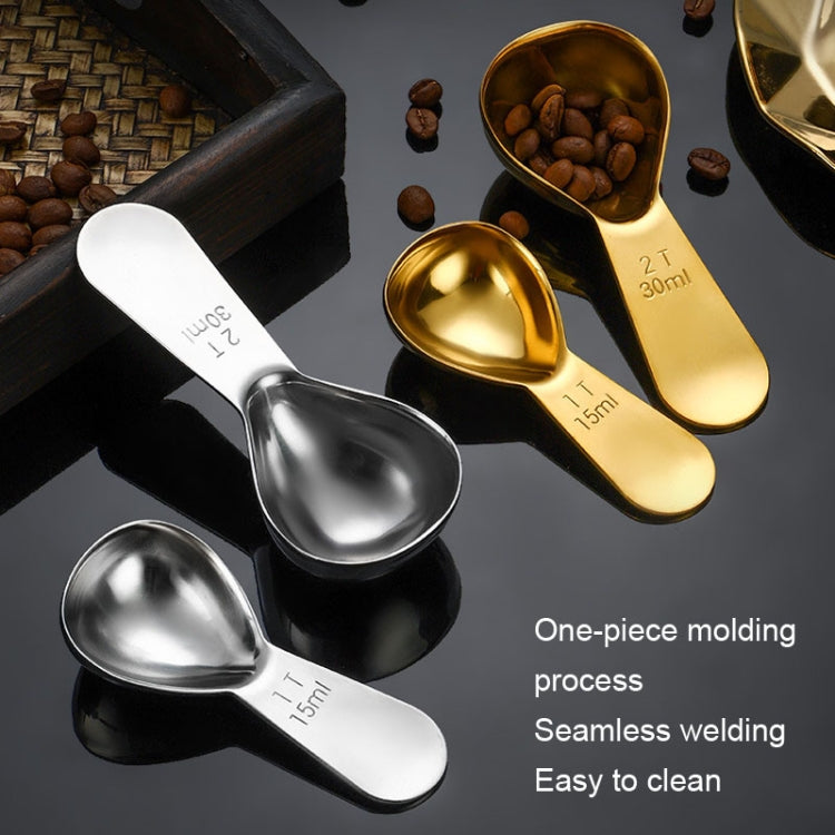 30ml 304 Stainless Steel Thickened Coffee Spoon With Scale Measuring Bean Spoon