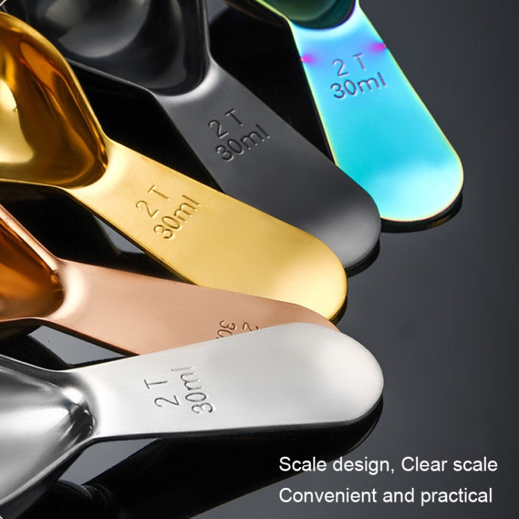30ml 304 Stainless Steel Thickened Coffee Spoon With Scale Measuring Bean Spoon