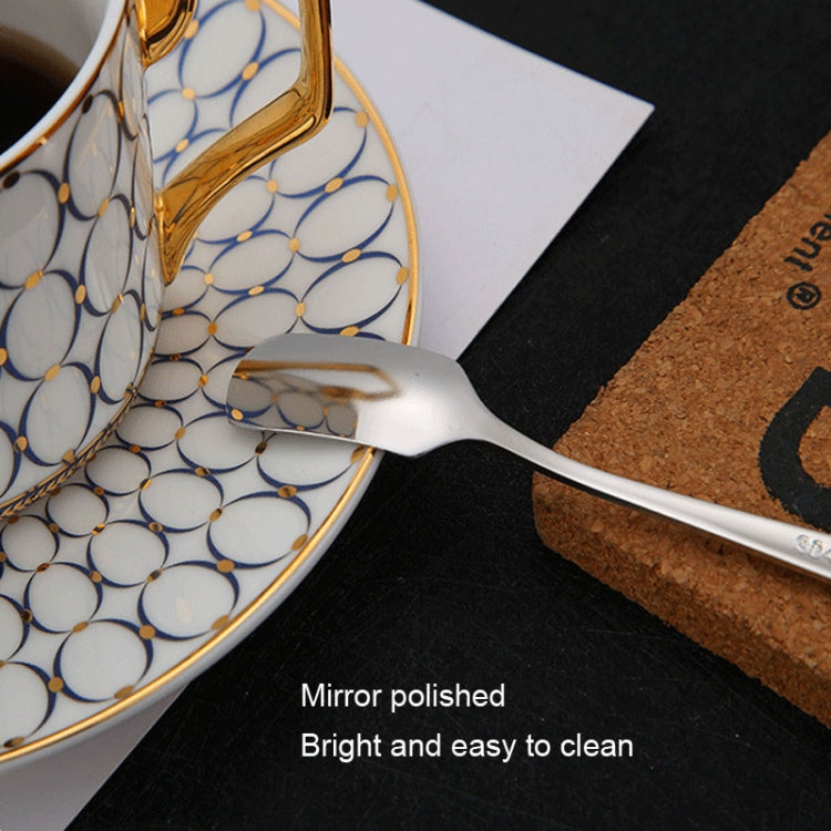 304 Stainless Steel Square Head Spoon Cake Dessert Coffee Small Spoon