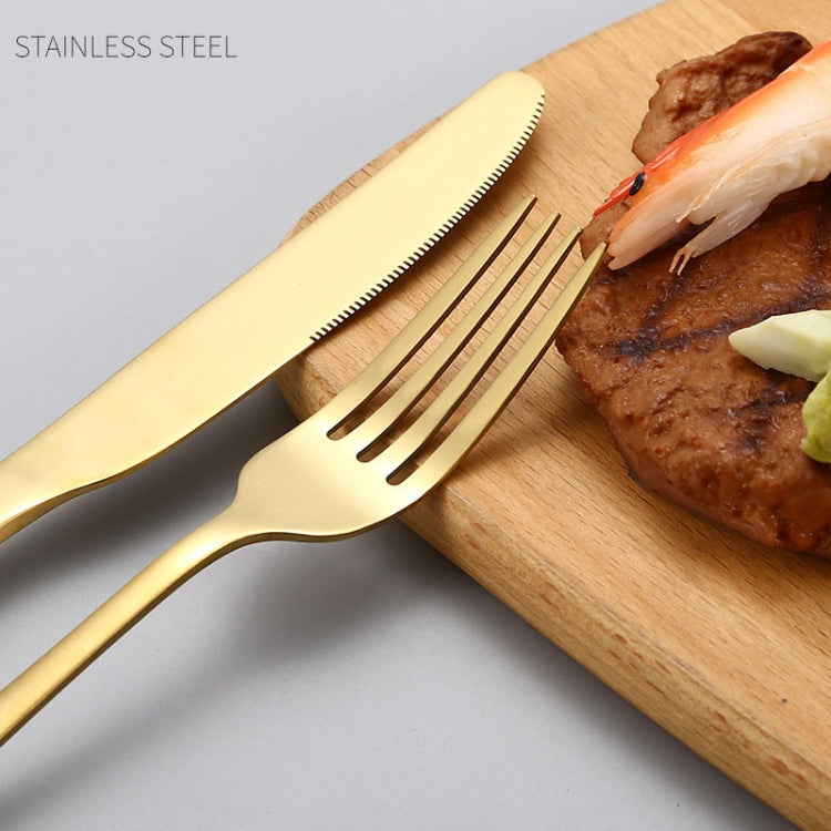 24pcs/Set Wooden Boxed Stainless Steel Cutlery Knife Fork Spoon Steak Dinnerware Set