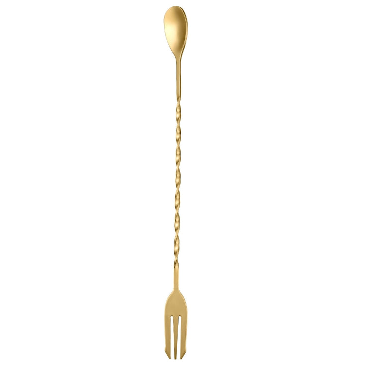 Small 410 Stainless Steel Double Head Spoon Thread Cocktail Mixing Spoon