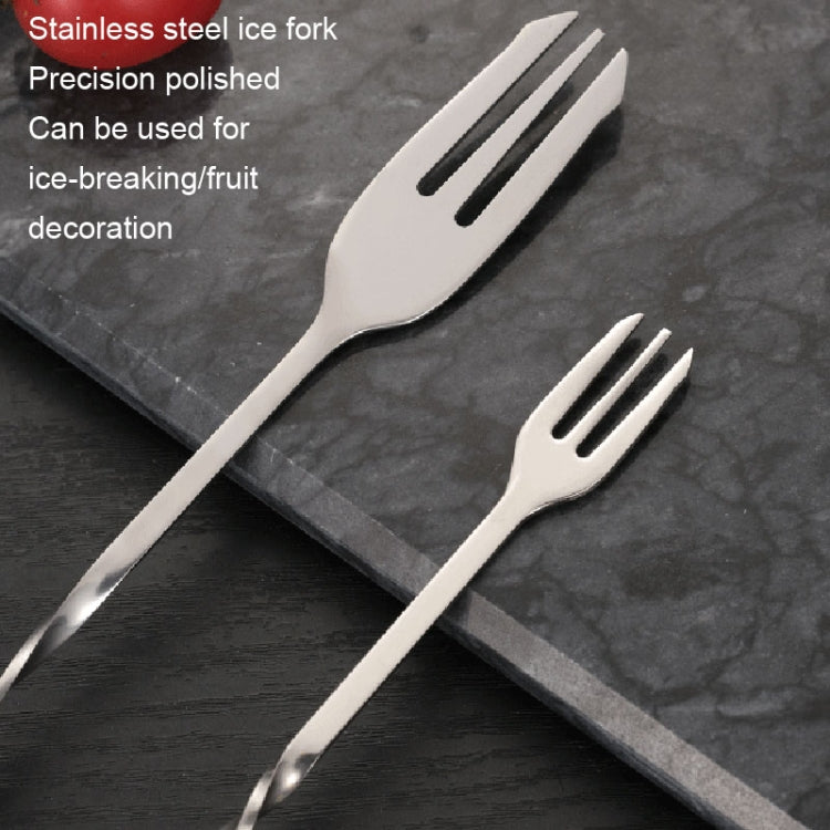 Small 410 Stainless Steel Double Head Spoon Thread Cocktail Mixing Spoon