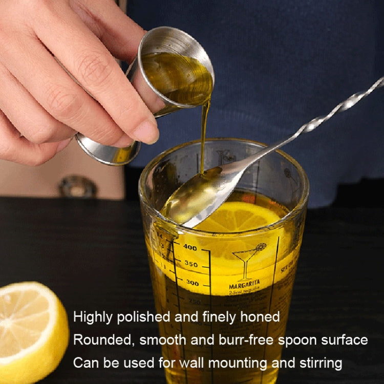 Small 410 Stainless Steel Double Head Spoon Thread Cocktail Mixing Spoon