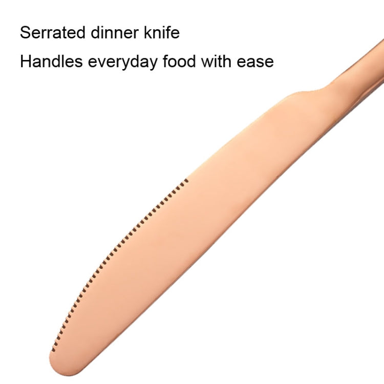 20pcs/set Carton Boxed Gold-Plated Stainless Steel Knife and Fork Set Western Cutlery