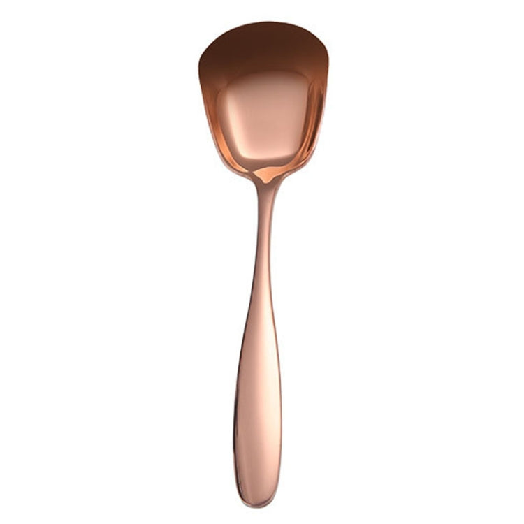 Medium 304 Stainless Steel Spoon Glossy Thickened Flat Head Flat Bottom Serving Spoon