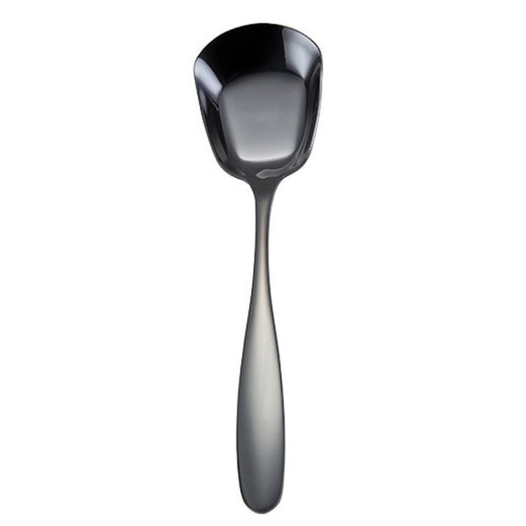 Medium 304 Stainless Steel Spoon Glossy Thickened Flat Head Flat Bottom Serving Spoon
