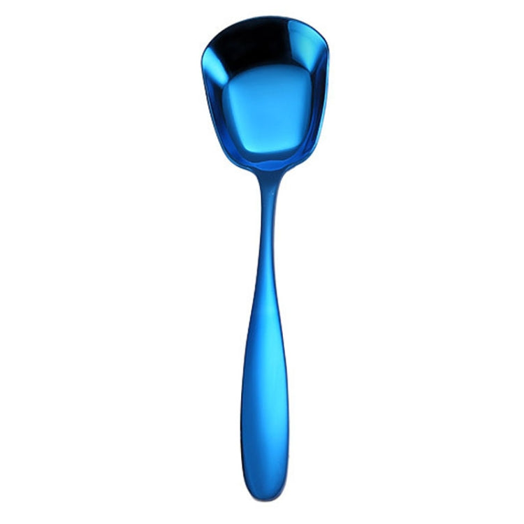 Medium 304 Stainless Steel Spoon Glossy Thickened Flat Head Flat Bottom Serving Spoon