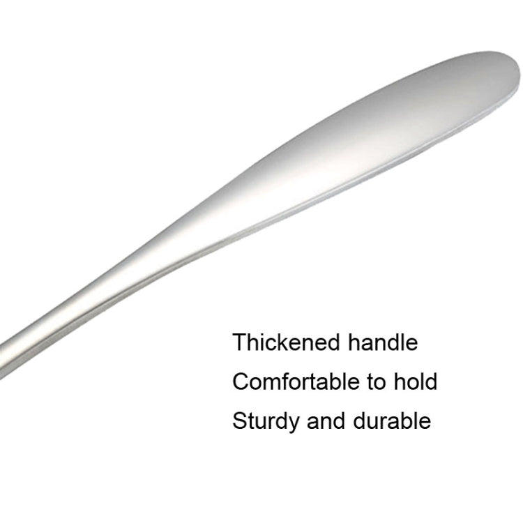 Medium 304 Stainless Steel Spoon Glossy Thickened Flat Head Flat Bottom Serving Spoon