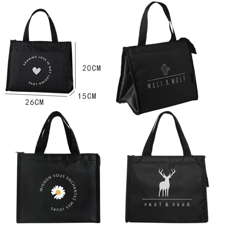 Horizontal Version Thick Waterproof Insulation Bag Oxford Cloth Lunch Bag Tote Bag