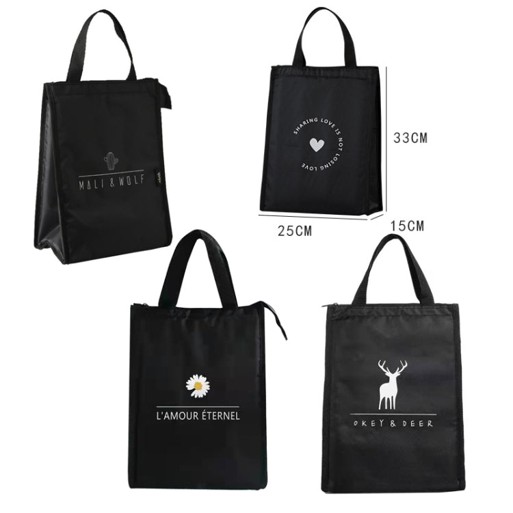 Vertical Version Thick Waterproof Insulation Bag Oxford Cloth Lunch Bag Tote Bag