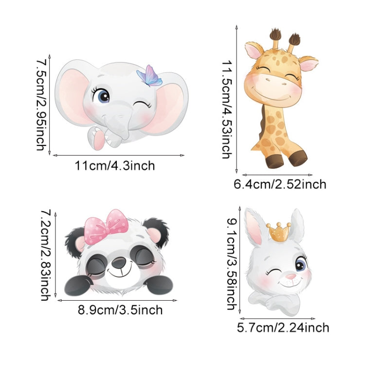 5sheets Cartoon Animal Switch Sticker Children Room Decoration