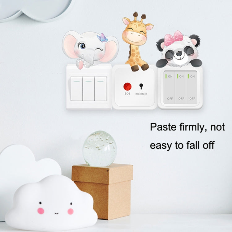 5sheets Cartoon Animal Switch Sticker Children Room Decoration
