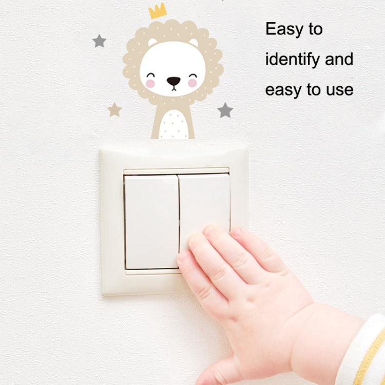 10sheets Bohemia Cute Smiley Cartoon Animal Switch Sticker Kids Room Decoration
