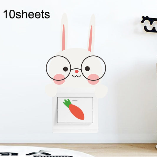 10-Pack Fun Cartoon Wall Stickers for Switch Socket Decoration