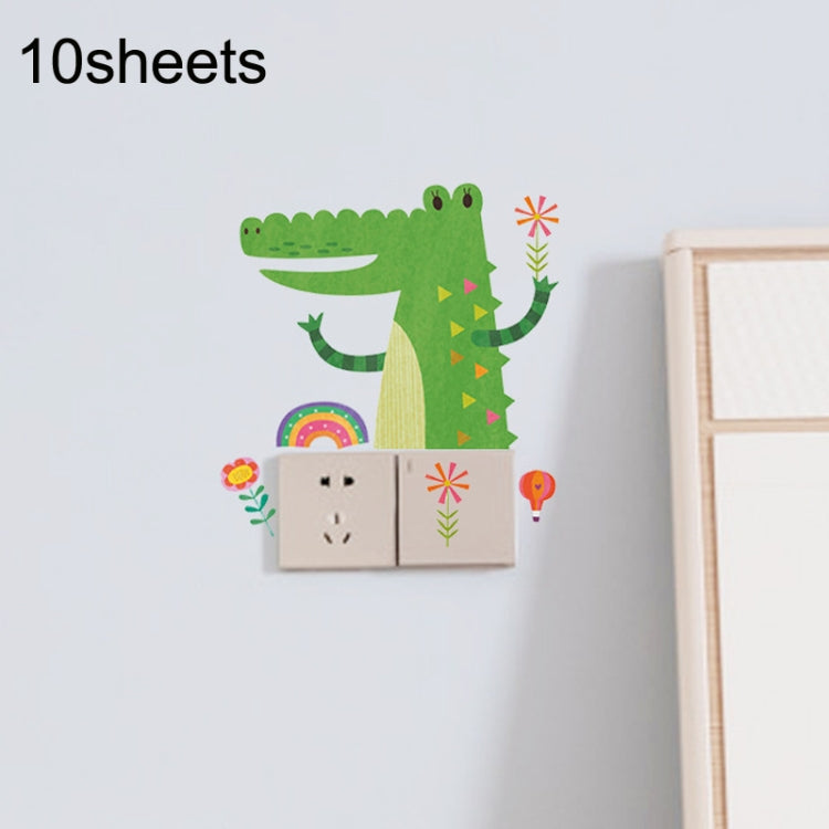 10-Pack Fun Cartoon Wall Stickers for Switch Socket Decoration