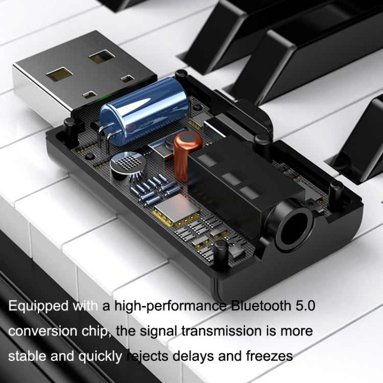 2-in-1 Car Bluetooth Receiver Audio Power Amplifier Bluetooth Transmitter, 2-in-1