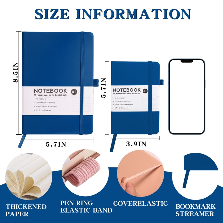 A5 PU Leather Notebook Business Notepad 96 Sheets Inner Pages