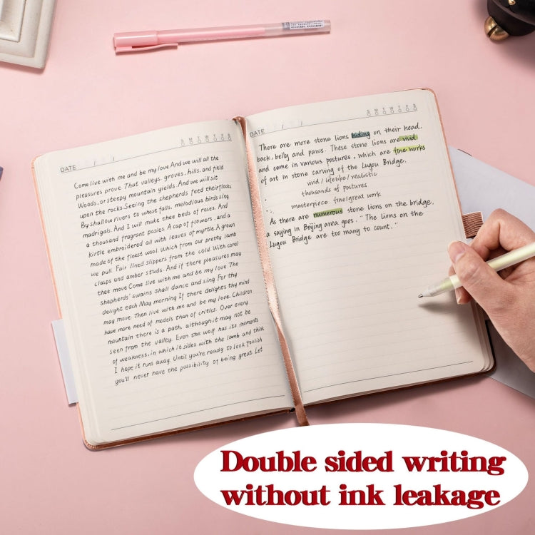 A5 PU Leather Notebook Business Notepad 96 Sheets Inner Pages
