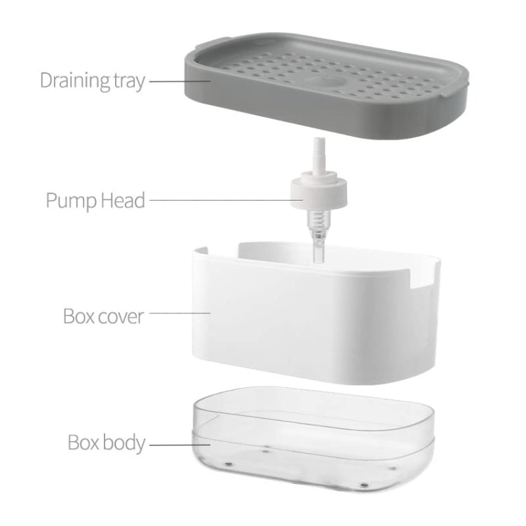 Press Type Soap Dispenser Detachable Double Layer Drainage Design Soap Dish