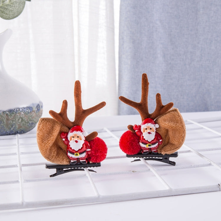 1pair Christmas Hair Accessories Cute Hairpins For Children