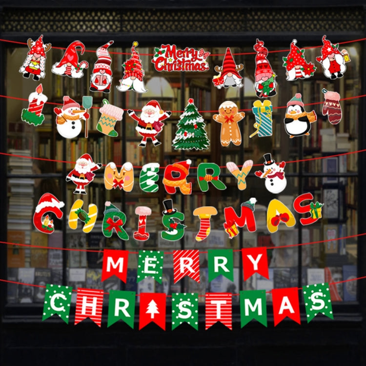 Christmas Alphabet Pull Flag Holiday Party Venue Decoration