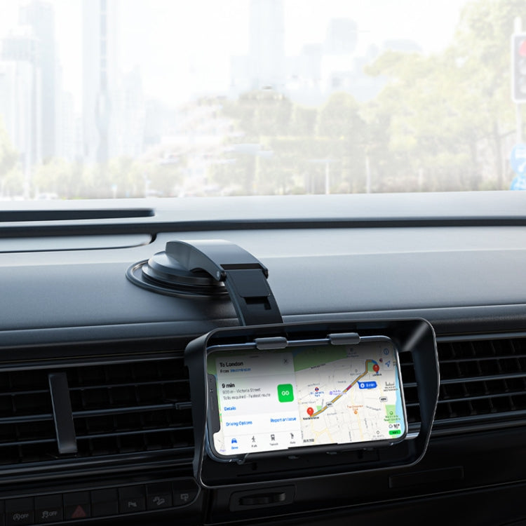 Car Suction Cup Dashboard Mobile Phone Holder with Sun Visor Folding Rotating Car Mount