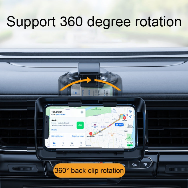 Car Suction Cup Dashboard Mobile Phone Holder with Sun Visor Folding Rotating Car Mount