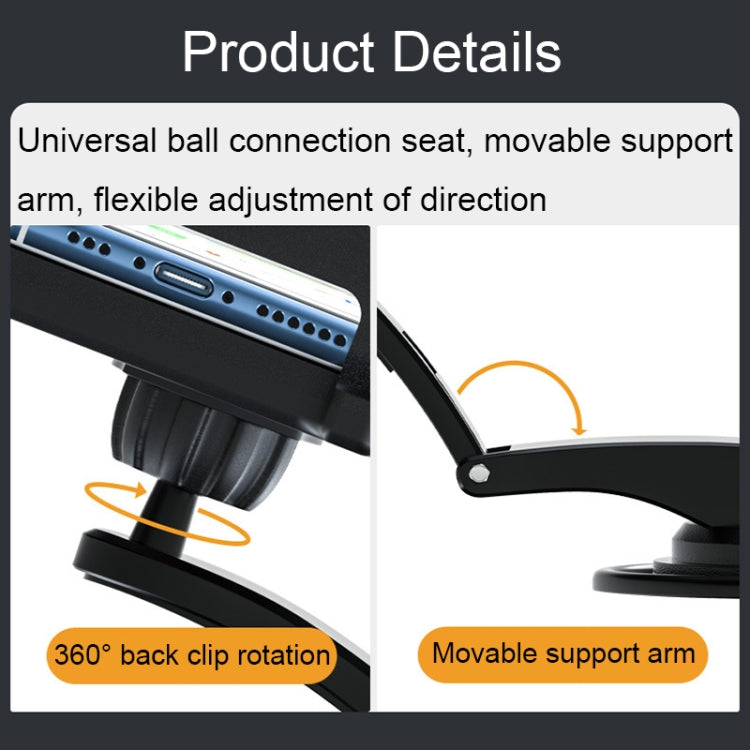 Car Suction Cup Dashboard Mobile Phone Holder with Sun Visor Folding Rotating Car Mount